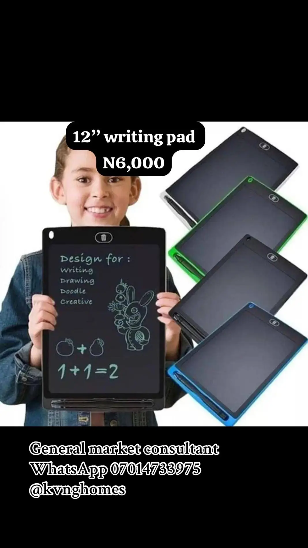 Writing pad for kids  Price : N6,000 All orders comes with a receipt To place orders 🛒 Send a dm on ig Or click the link in bio to order via WhatsApp 07014733975 Email: kvnghomes@gmail.com ___________________________________________ Strictly payment before delivery  Delivery takes 1-3 working days Thanks for reaching out to our brand Kvnghomes #kvnghomes 