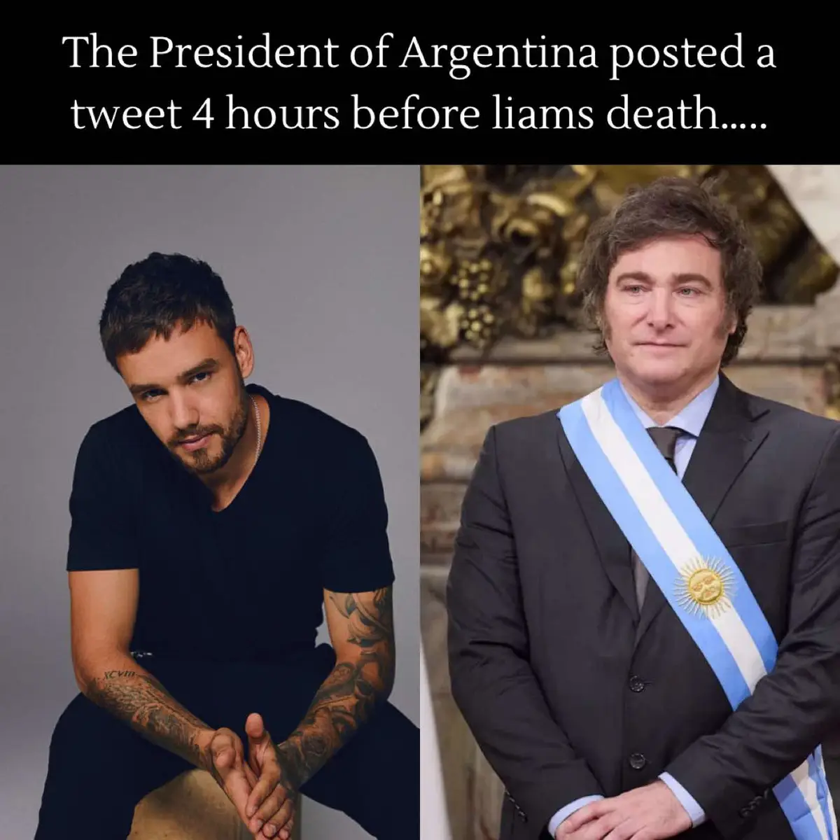 I had several messages off people telling me about this so i had to check it out myself, and would you believe it, its true.  Coincidence? Perhaps, but how many of them can we accept.  The tragedy happened at 17:07 argentina time, the tweet was posted 13:39 their time. Go check it out yourself.  #liampayne #liampayneargentina #onedirection #argentina #presidentofargentina #liamonedirection 