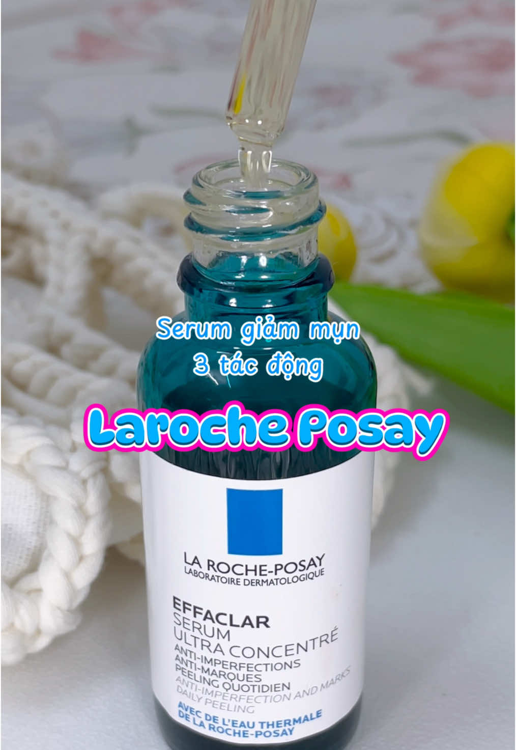 Serum Laroche Posay Effaclar với 3 tác động chính là kiềm dầu, giảm mụn, hỗ trợ thu nhỏ lỗ chân lông. Okie nha! #lamdep #beauty #larocheposay #BHA #LHA #glycolicacid #lamdepkhongkho 