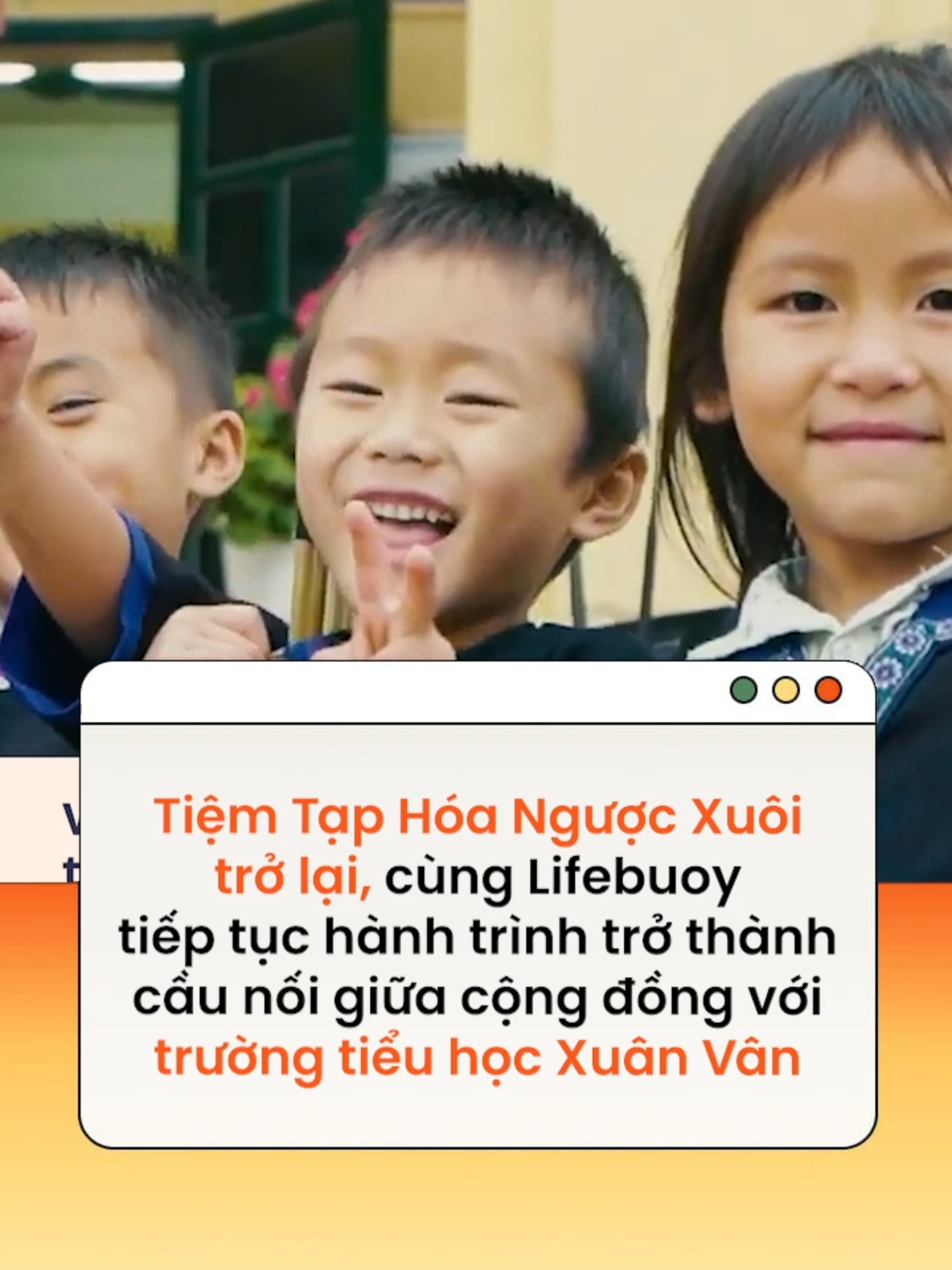 Trước những khó khăn sau ảnh hưởng của siêu bão Yagi, tiệm Tạp Hóa Ngược Xuôi đã chính thức quay trở lại, mang yêu thương và thắp sáng ước mơ cho các em học sinh trường Tiểu học Xuân Vân. Hãy biến tình cảm và tinh thần sẻ chia của bạn trở thành những món quà ý nghĩa cho các em học sinh nhé  #TiemTapHoaNguocXuoi #WeDo #HereWeGo #Lifebuoy #VìMộtViệtNamKhoẻMạnhHơn