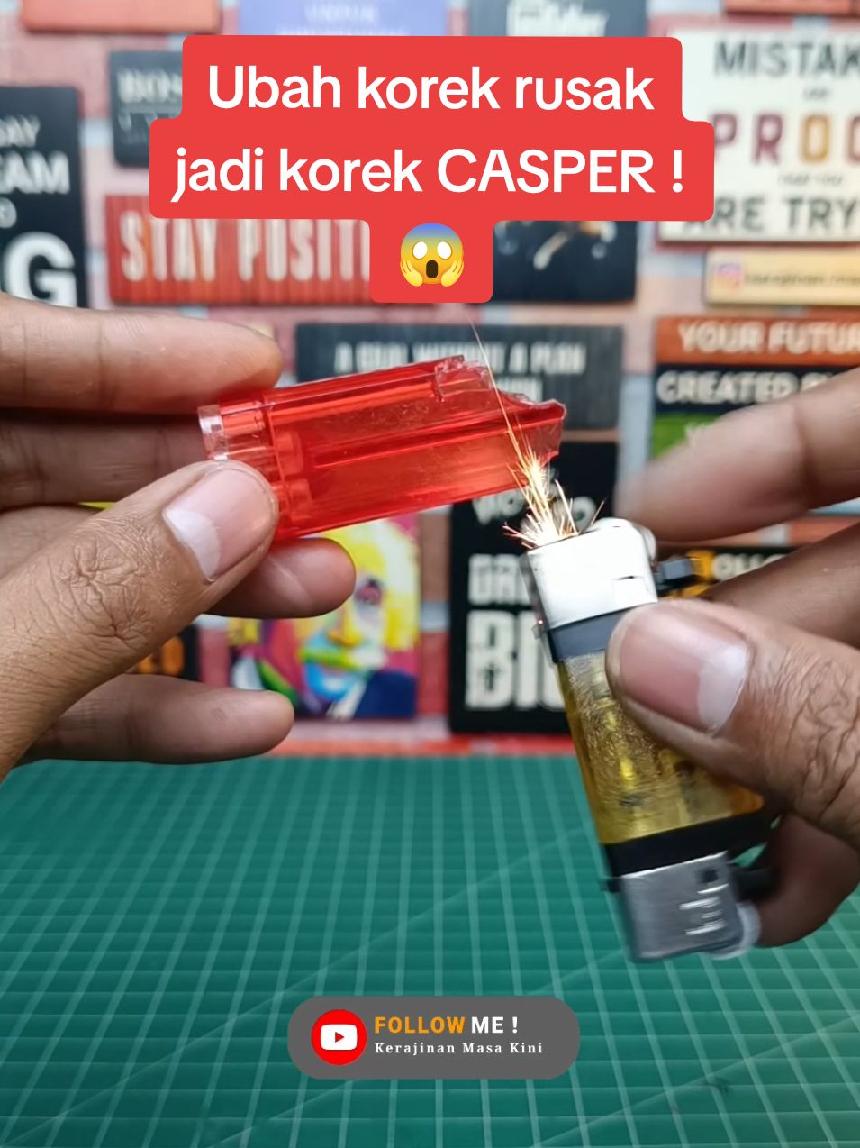 Kreatif sekali ! Ubah korek api rusak jadi korek casper yang unik 😱 #serunyabelajar #kreatif #tiktokcreatorsearchinsightsincentive #boss_uyee 