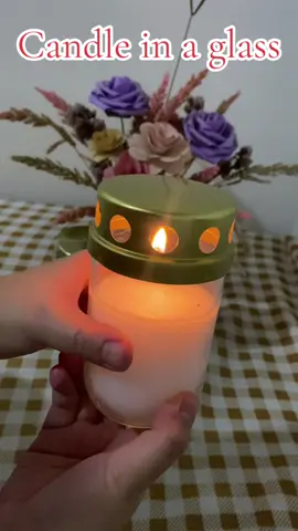 Windproof candle in a glass. Check out na💯 Affordable✔️ #fyp #fypシ゚viral #candle #candles #undas 