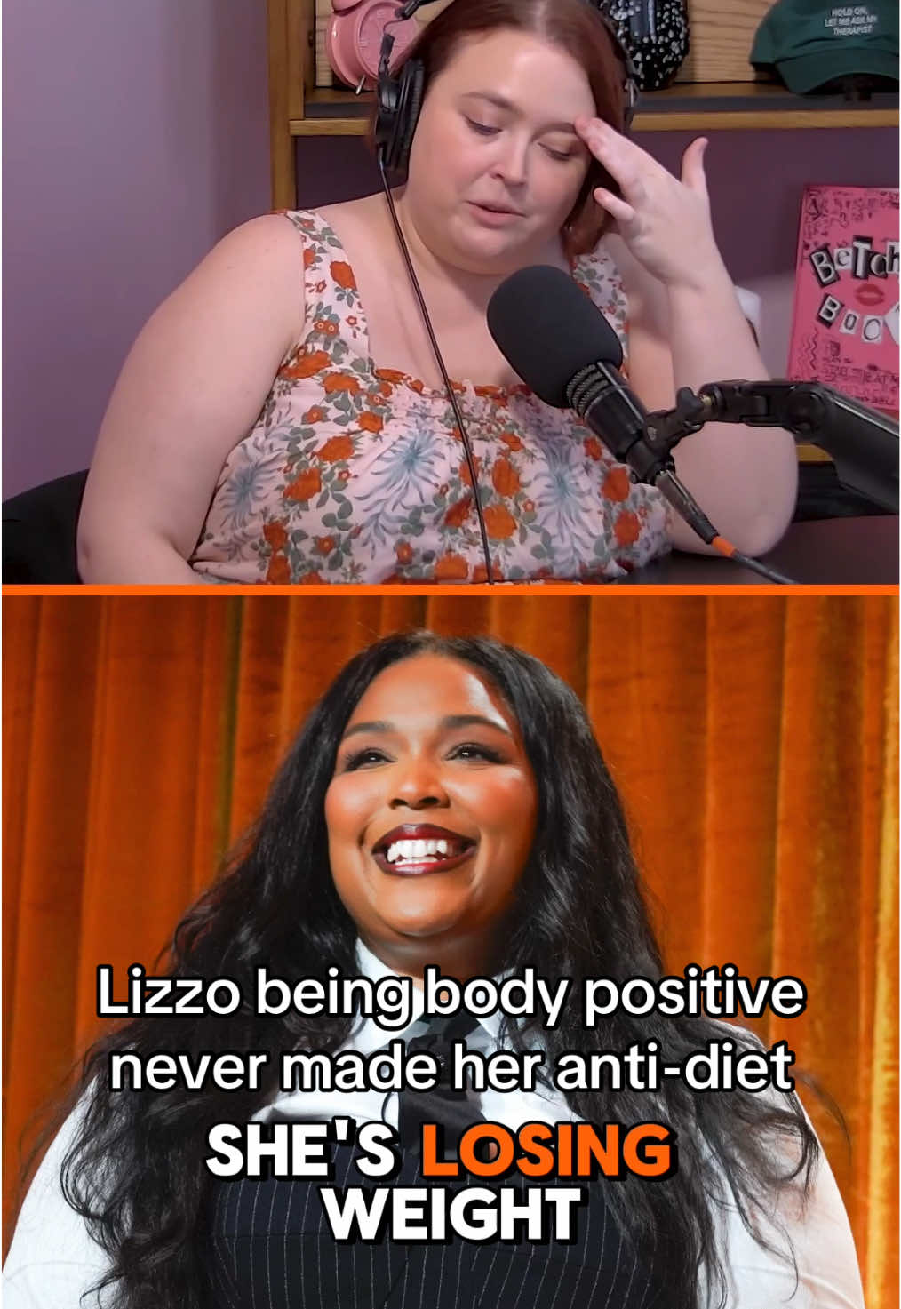 Wild idea: let Lizzo live. Lizzo’s weight loss has become her latest controversy and the Good Bodies pod has a problem with anyone coming for her because body positivity isn’t cancelled out by dieting. Listen to Good Bodies w @Lauren Hope Krass & @emily at the link in bio 🎧 #lizzo #bodypositivity #antidietculture #weightloss #wellnesspodcast #goodbodies #podcast 