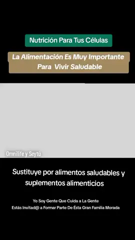 NUTRICIÓN PARA TUS CÉLULAS........ SUPLEMENTOS ALIMENTICIOS DE OMNILIFE  La alimentación es muy importante para vivir saludable Yo Soy Gente Que Cuida a La Gente #Omnilife #Seytú  #nutrición #por #dentro #yy #porr #fuera  #salud es #vida #amor y #gratitud  #fhypシ #fhy #fhypシ🔥❤️ 