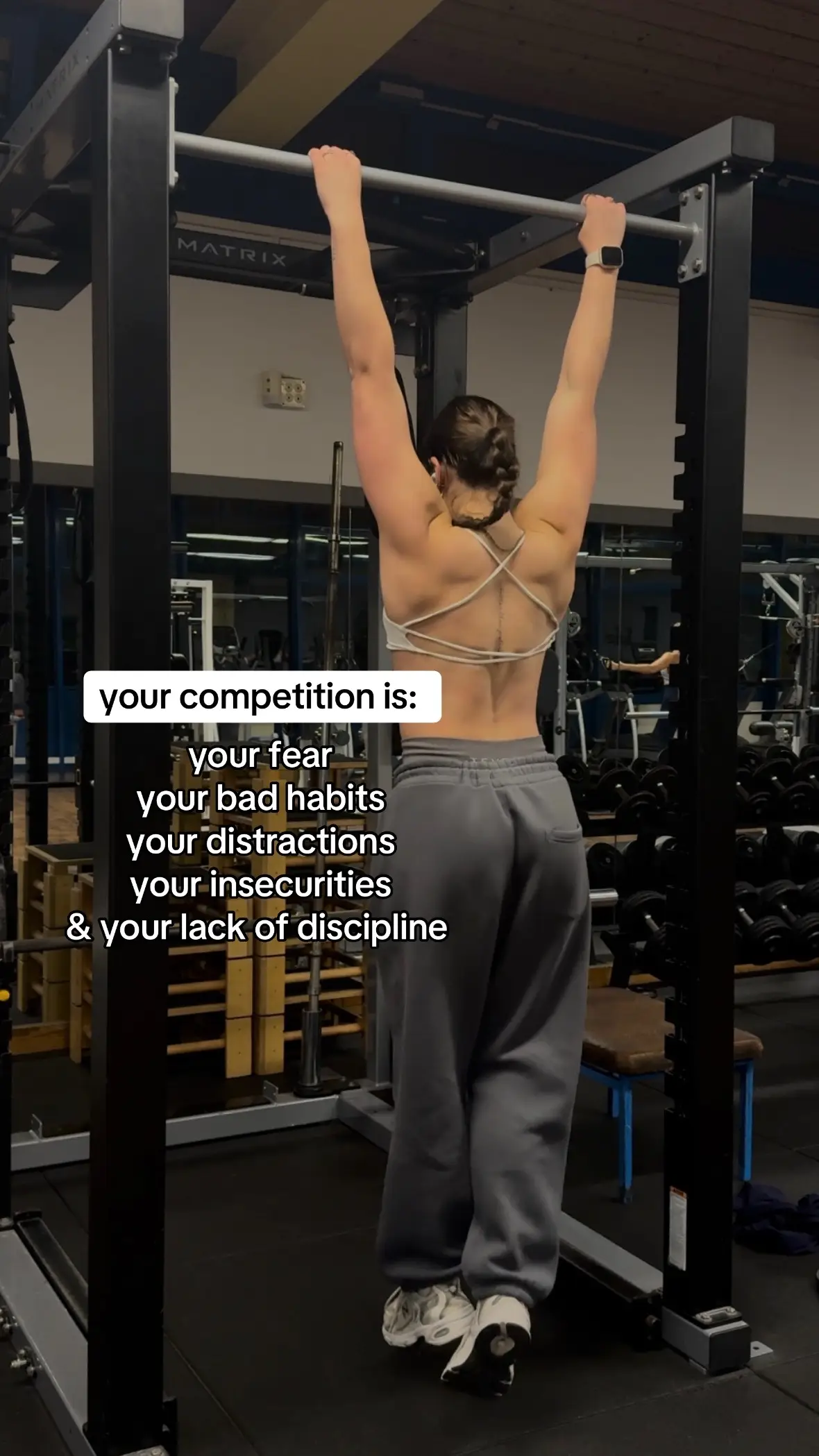 #yourcompetition#focusonyou#youvsyou#lackofdiscipline#GymTok#gymmindset#mindsettok#jim#yourcompetitionisyou#yourcompetitionusyourfear#insecurities#fear#badhabits 