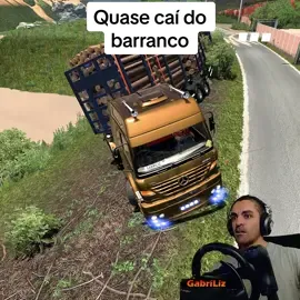 Eu quase caí do barranco também com o caminhão. #jogo #game #gamer #caminhao #eurotrucksimulator2 