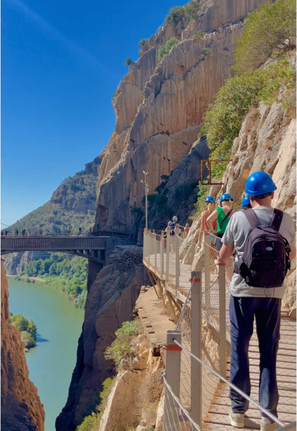 This is a must visit!! El Caminito del Rey. Once known as the ‘most dangerous walkway in Europe’.🥾#hike #spain #malaga #elcaminitodelrey #europe #travel #mustvisit #adventure 