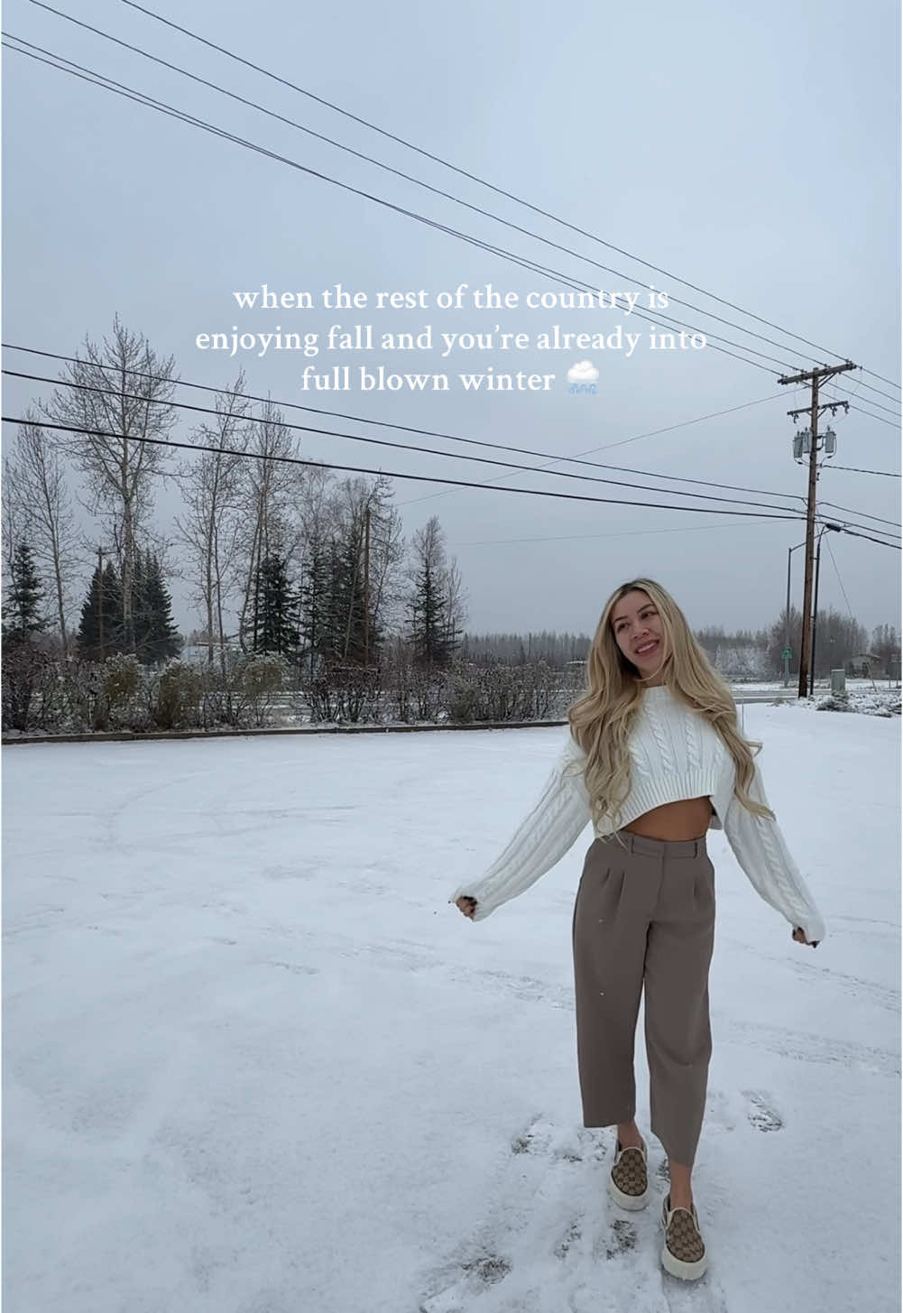 alaska problems 🙂‍↕️ #alaska #winterfit #OOTD #snowday #alaskaweather #fy #fall 