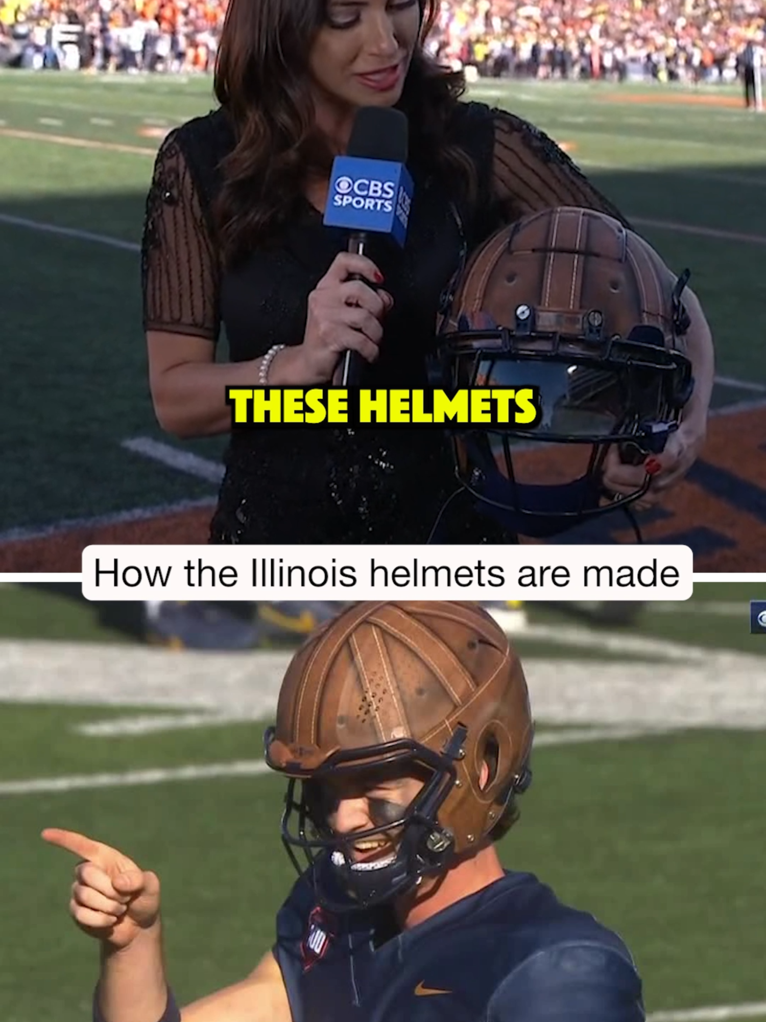 Illinois helmets are truly a work of art, as detailed by Jenny Dell. #illinoisfootball #howitsmade #illinoisillini