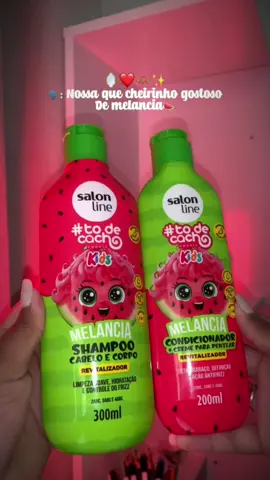 Para os amantes de Melancia 🍉😍 Link do kit nos comentarios 🔗 #salonline #salon #migssalonline #melancia #cabelo #cuidadoscomcabelo #cacheadas #cachos #kids #salonkids #compras #kit #vaiprofy #fy #fory #fyp #page #pageforyou #viral_video 