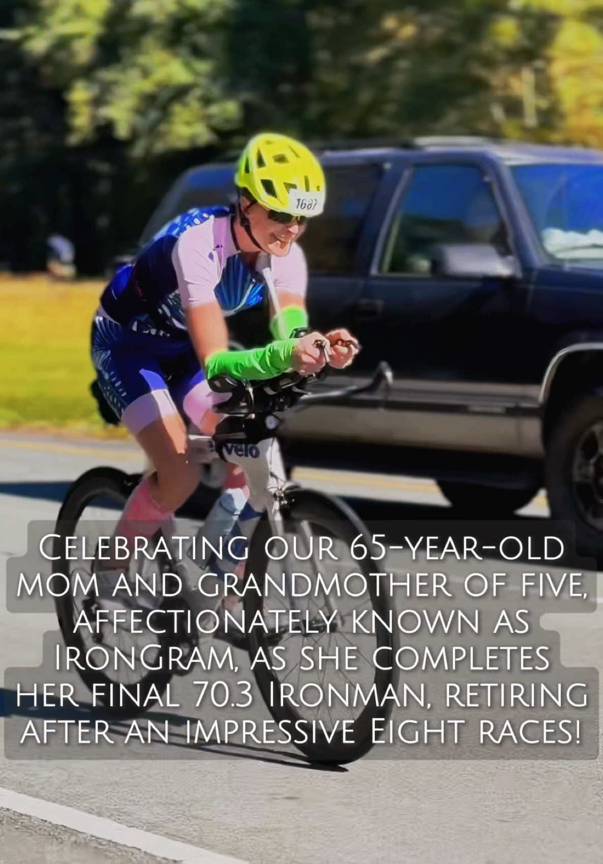 Traveled down to NC to cheer on my 65-year-old mom, aka “IronGram,” in her final 70.3 Ironman, and she crushed it! 🏊‍♀️🚴‍♀️🏃‍♀️ My brother, his family, and my dad were here too, so 2 of her 3 kids and 3 of her 5 grandkids were cheering her on. So proud of her retirement after 8 races! 🥇💪 #IronGram #Ironman703 #Family #Retirement #Ironman #SwimBikeRun 