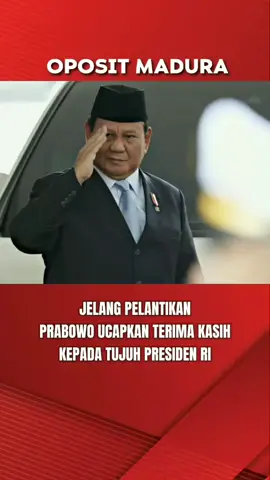 Prabowo Subianto ucapkan terimakasih pada para pemimpin bangsa Indonesia atas dedikasinya selama ini. Sc: Akurat.co #pelantikanprabowo #prabowogibran2024 #prabowopresiden2024 #indonesia #indonesiapresident #fypシ゚viral #fyf #fyp #foryou 