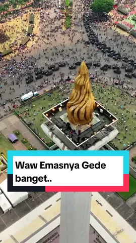 Melihat puncak tugu Monas #monas #jakarta #drone #indonesia 