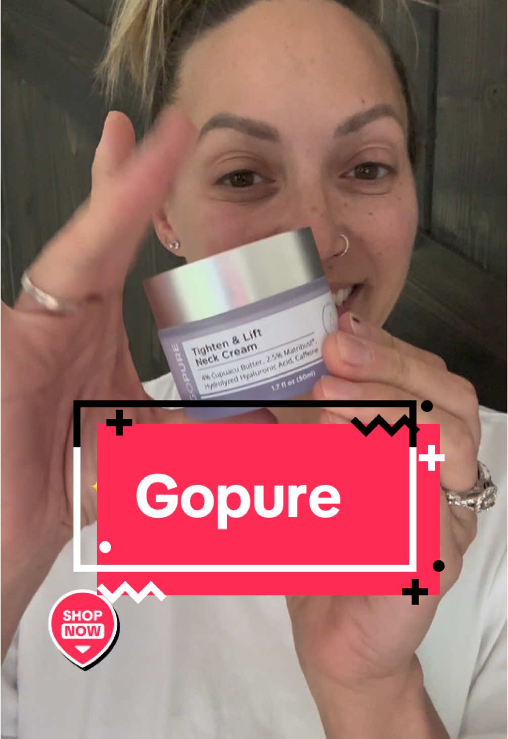 Gopure tightening & neck cream!  #skincare #antiagingskincare #gopureneckcream #neckcream #wrinkles #youthfulskincheck  #fyp #MomsofTikTok #tiktokshopblackfriday  #tiktokshopcybermonday  #FallDealsForYou #TikTokShopHolidayDeals  #tiktokshopholidayhaul  Beauty  Anti-aging cream  Skin care routine  Wrinkles  Aging neck   Neck cream 