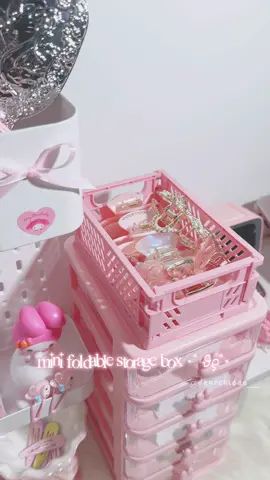 mini foldable storage box 𑁍ࠬܓ𓏲 ๋࣭  ࣪ ˖ ɞ #storagebox #deskdecor #desksetup #aesthetic #unboxing #pinterest #foldable #shein 