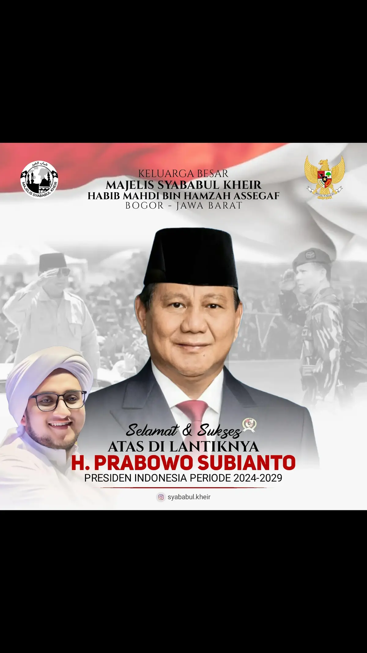 selamat untuk Bpk H.Prabowo subianto yang hari di lantik menjadi presiden semoga bisa membawa indonesia di kancah mata dunia menjadi negara yang di segani..