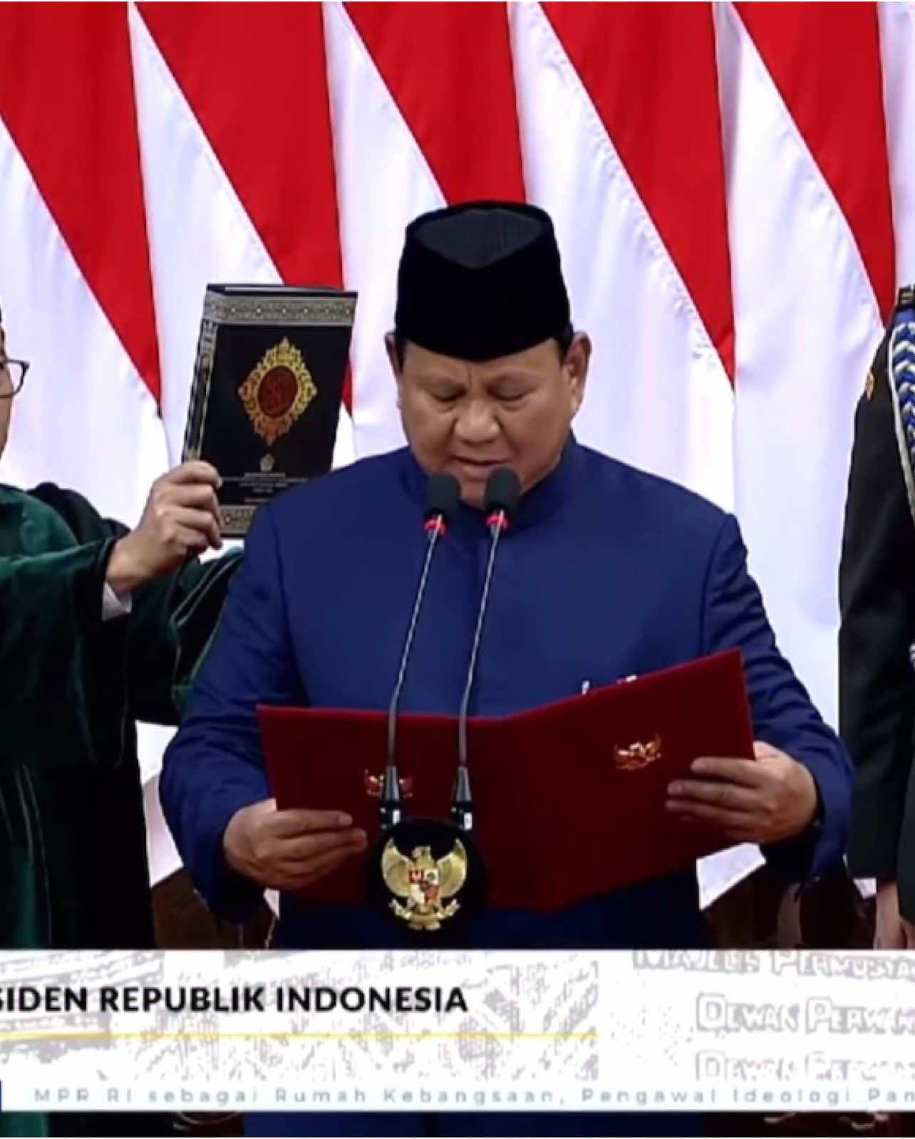 Pengucapan Sumpah Presiden Republik Indonesia Bapak Prabowo Subianto ✨ Bapak yg dilantik kok deg deg kan ya 😭