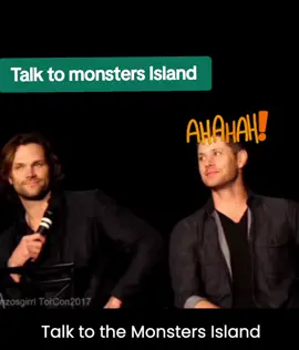 Talk to the monsters Island #🤣🤣🤣🤣 #j2love💘 #2017 #JensenAckles #jaredpadalecki #🤣🤣🤣🤣 #🤎🤎🤎 #supernatural #SPNFamily #🤣🤣🤣🤣 