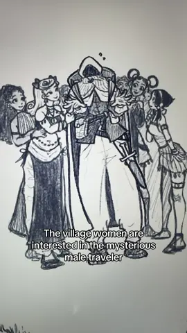 She’s my 6’ foot tall queen😌. She has to dress as a man to stay safe on her journey. A lot of women mistake her for being a man beacuse of this. But some don’t care when they find out she’s a female—they still want her lmao. #oc #fyp #trope #sketch #webcomic #webtoon #BookTok #tallgirl #digitalart #procreate #yuri #harem 