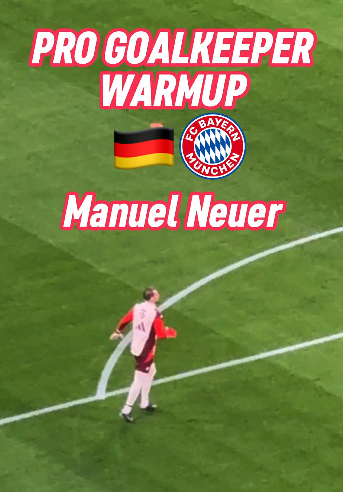 Pro Goalkeeper Warmup from Manuel Neuer 🇩🇪🧤 #goalkeeper #manuelneuer #football #fcbayern #Soccer #fussball #bundesliga #fy #fyp #viral