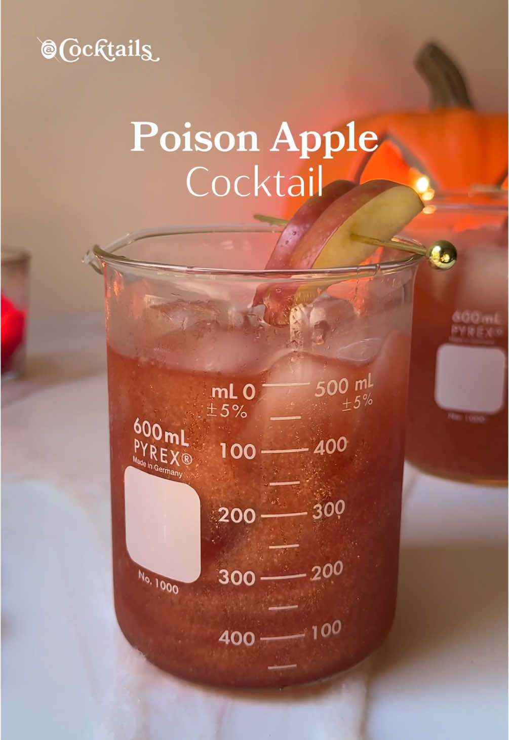 Dare to take a sip of this poison apple cocktail?🍎 This festive Halloween drink is dangerously delicious! Link for the beakers is in our bio, @cocktails may earn commission through links in our socials Recipe inspo: @delish #poisonapple #cocktail #fall #halloween #fyp