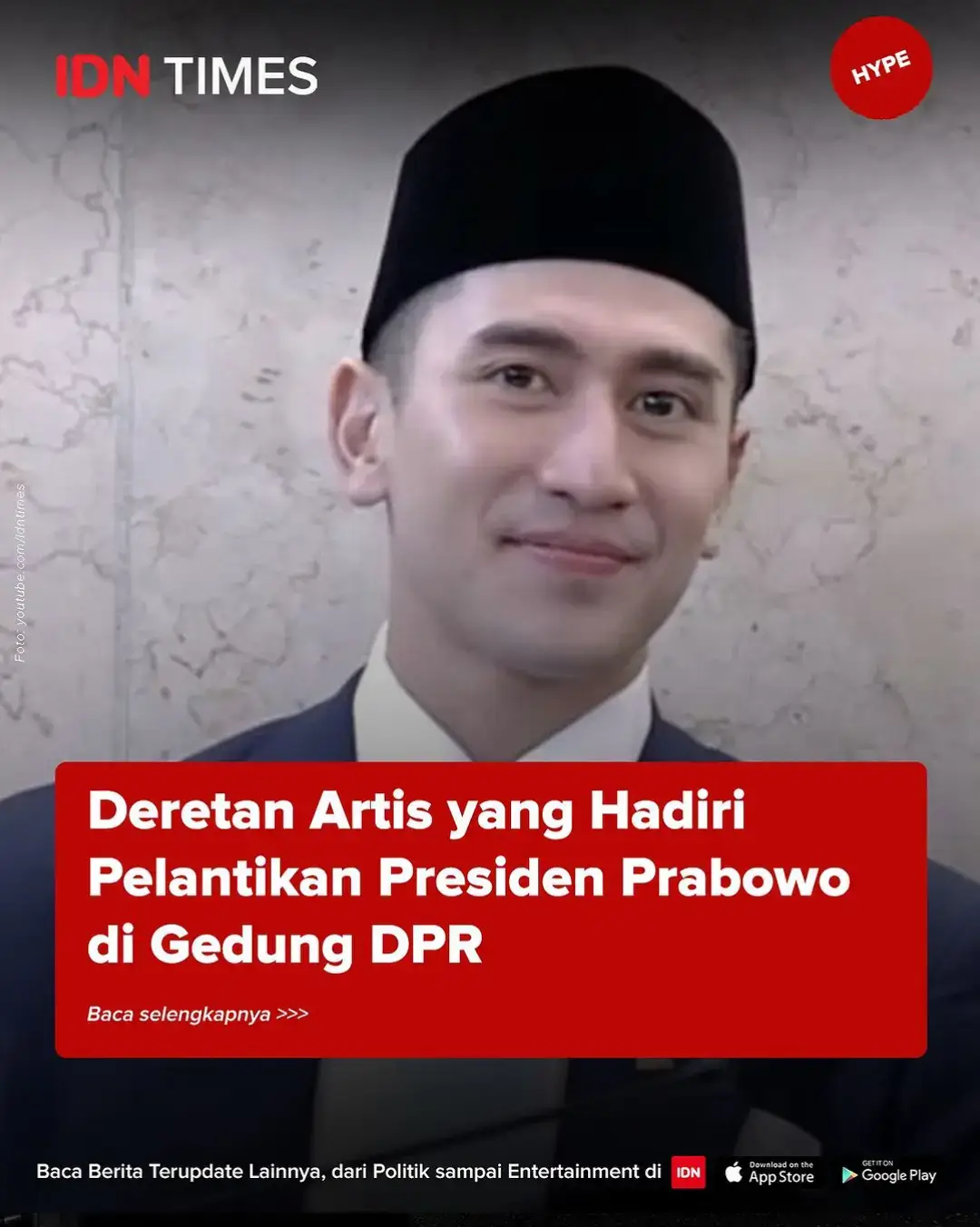 Prabowo Subianto dan Gibran Rakabuming Raka telah dilantik sebagai Presiden dan Wakil Presiden untuk periode 2024-2029. Pelantikan ini digelar di DPR pada (20/10) dan dihadiri oleh para anggota dewan.Sederet artis pun ikut hadir dalam momen penting ini. Ada Verrel Bramasta hingga Anissa Pohan, berikut potretnya! #idntimes #idntimeshype #tiktoktainment #idntaiment #verrelbramasta #komeng 