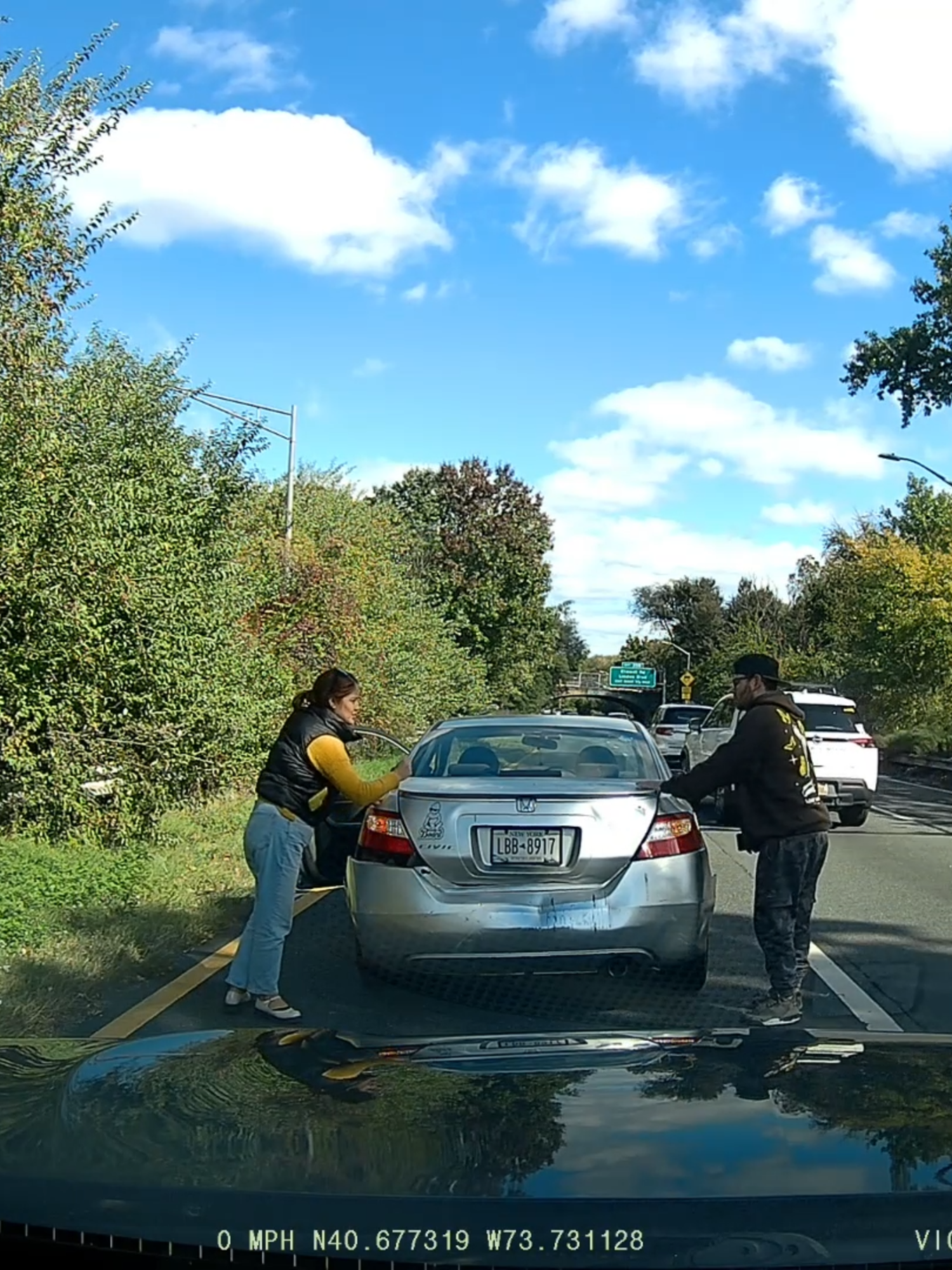 Insurance fraud attempt in Queens, NY 10-16-2024 POLICE CALL Hi everyone, please read the caption from my original post to see full story. I called the police at the time of the incident but as I mentioned previously, I did not know it was a set-up. I did know it was sketchy but as I was driving by myself, I did not want to put myself in more danger. That is also why I did not tell them about my dash cam. I saw what I saw and knew that if I'm right, I won't be at fault. Also, I have included the dash cam I use as a link in my bio if you would like to purchase one. It comes with front and rear view camera.  Thank you to everyone for sharing & helping spread awareness to the community! We want justice and we are working on getting everyone an update soon. #queensnyc #brooklynny #car #caraccident #nyc #exposed @nbcnews @abcnews @nypd @geico @allstate @pix11ny @nypost @tmz @complex @msnbc @dailymail