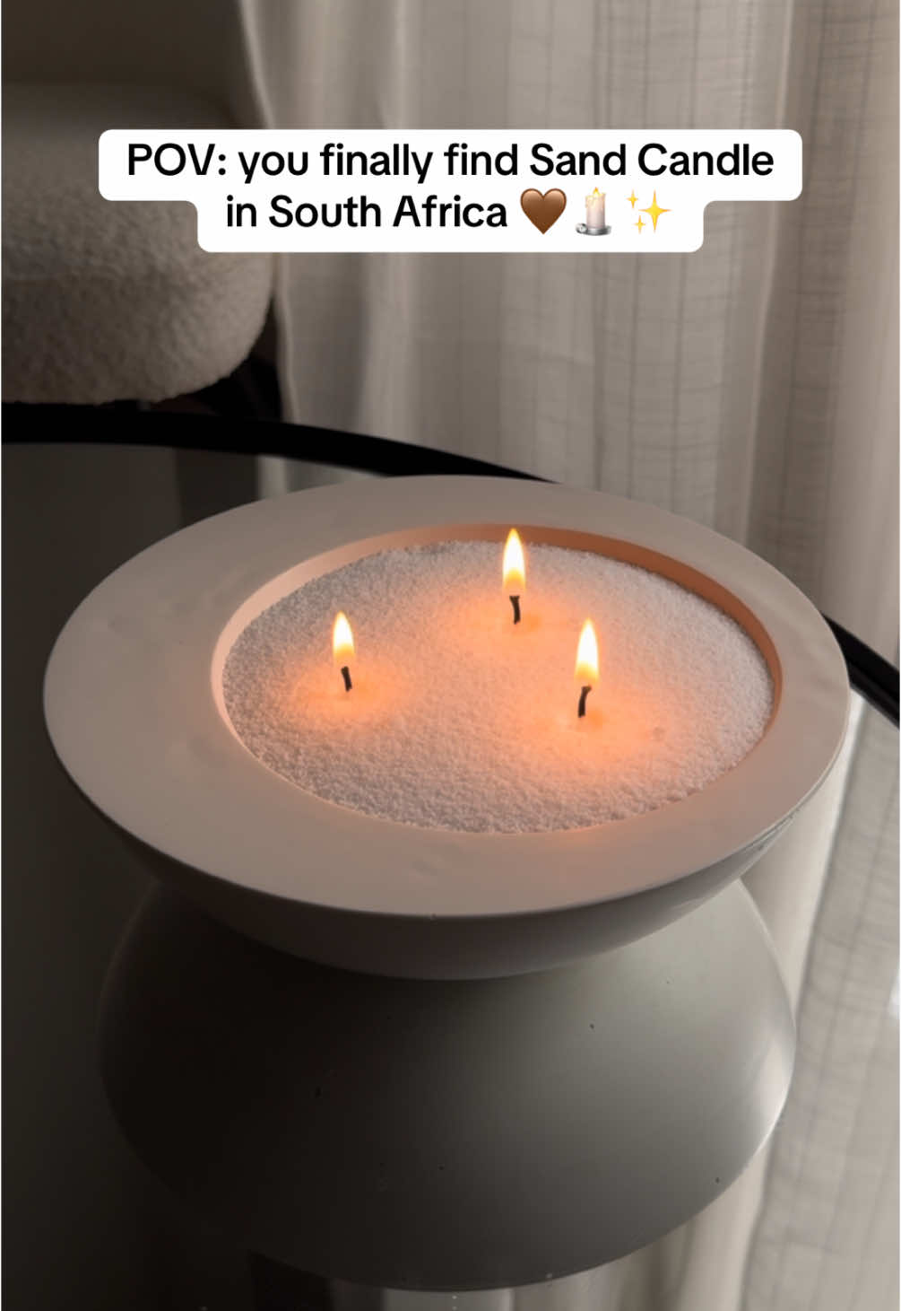 Shop now at sandcandle.co.za and use code ST10 at checkout for 10% off 🕯️✨ #sandcandle #candlesand #SAMA28 #candles #aesthetic #homedecor #asmr #candlebeads 
