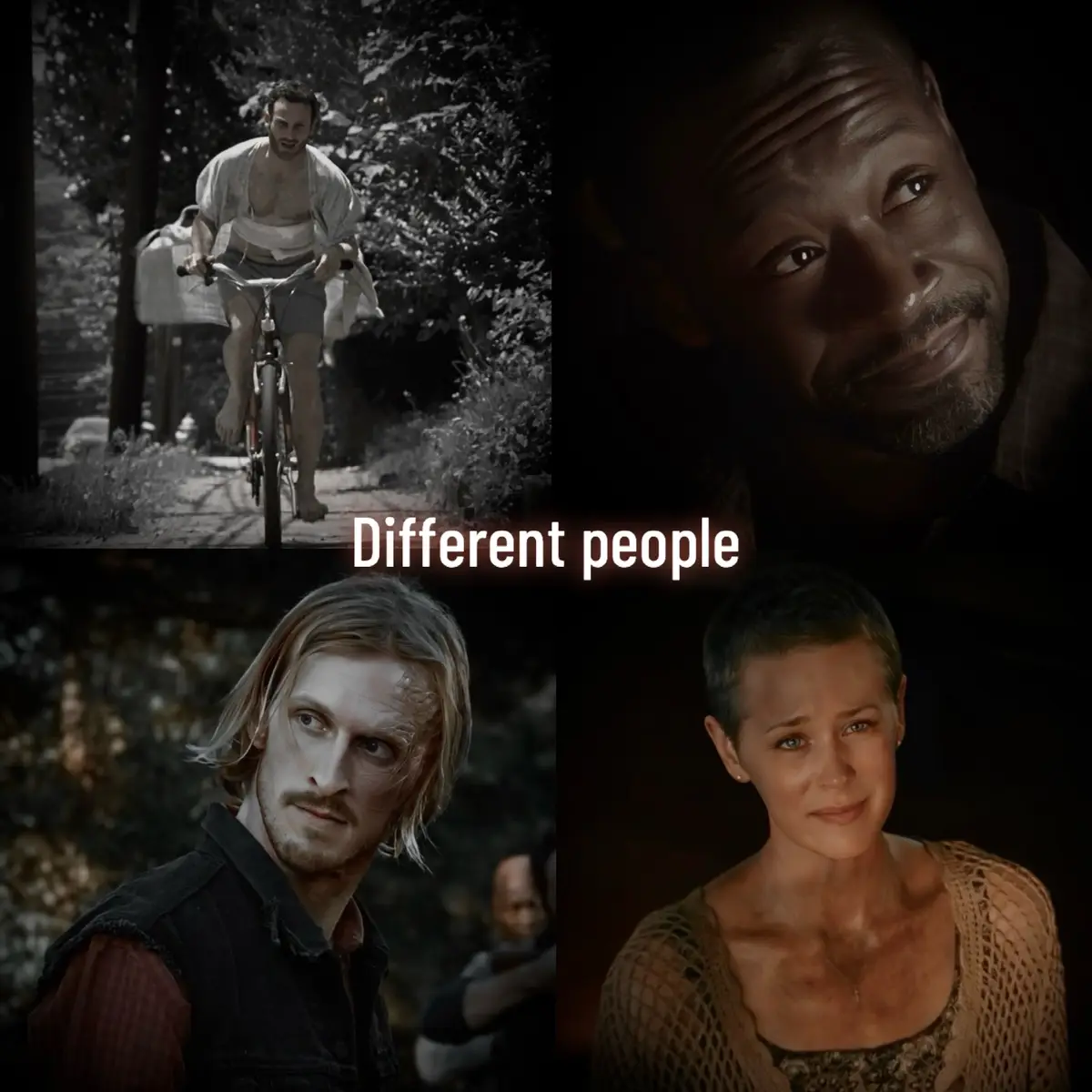 They are so different but have experienced the same suffering..|#twd #thewalkingdead #rickgrimes #morganjones #dwight #carolpeletier 