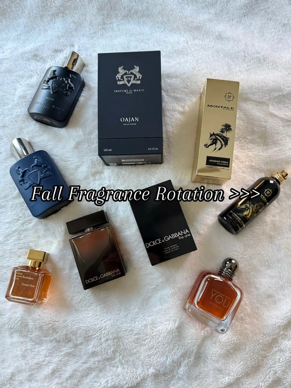 My fall fragrance rotation #fragrance #cologne #fragrancetiktok #colognetiktok #colognesformen #fragranceformen #mensfragrance  