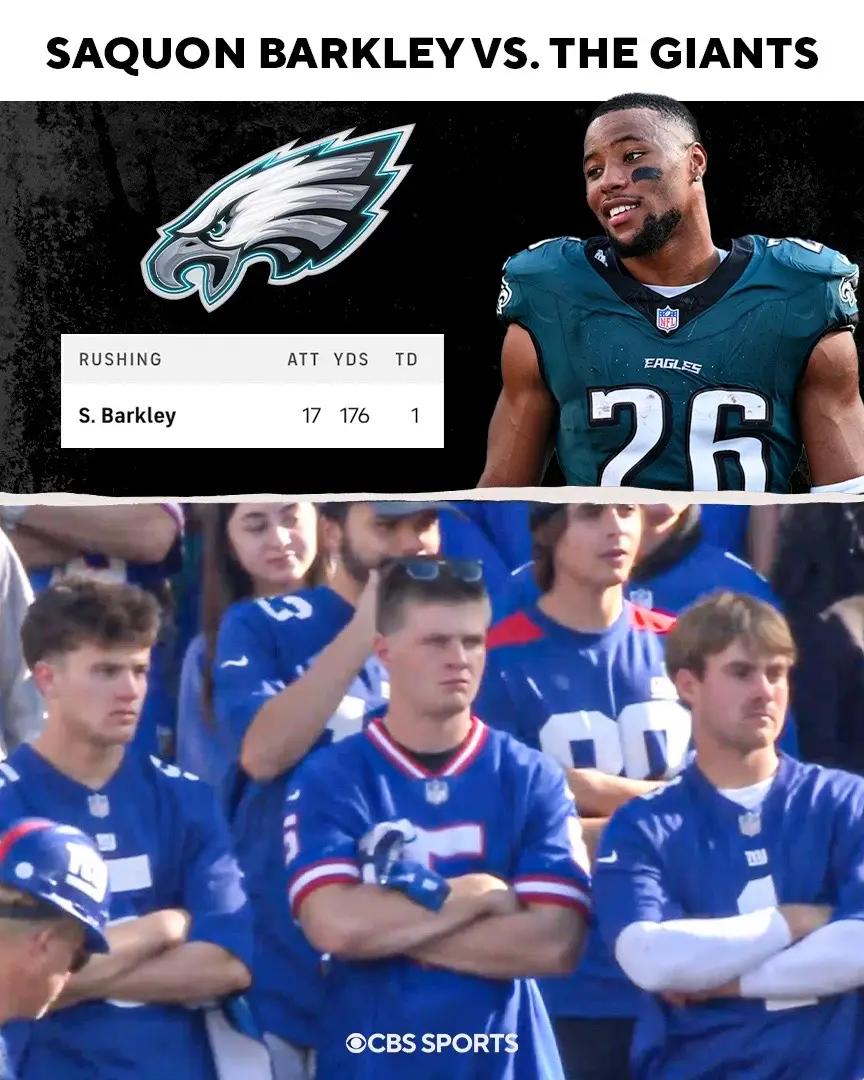 Saquon Barkley with a big game in his return to Metlife #giants #nfltiktok #eagles 