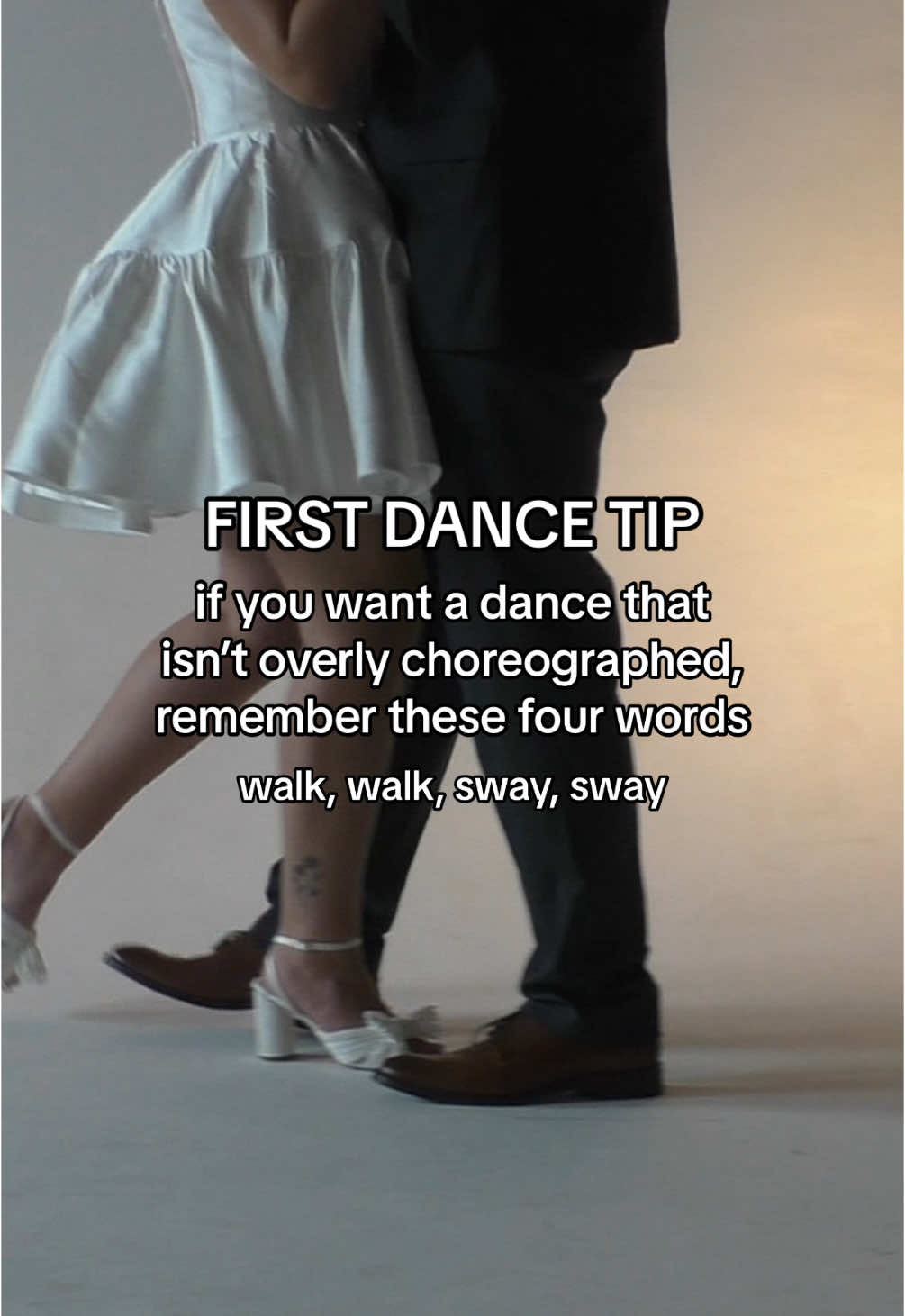 REMEMBER THESE FOUR WORDS FOR YOUR FIRST DANCE 4️⃣  Walk, walk, sway, sway 〰️ The four words to keep in the back of your mind during your first dance! 💃  If you want a dance that's easy to pick up and looks natural for you and your partner, those four words will save you on the dance floor!  Want more tips? Give us some inspo for what you want to see below! ⬇️  We're a first dance company that does it all: ✨ Pre-made budget-friendly courses ✨ In person lessons (NYC, ATL, CHI, NYC) ✨ Virtual lessons ✨ Personalized first dance e-courses #weddingsong #weddinginspo #2024bride 