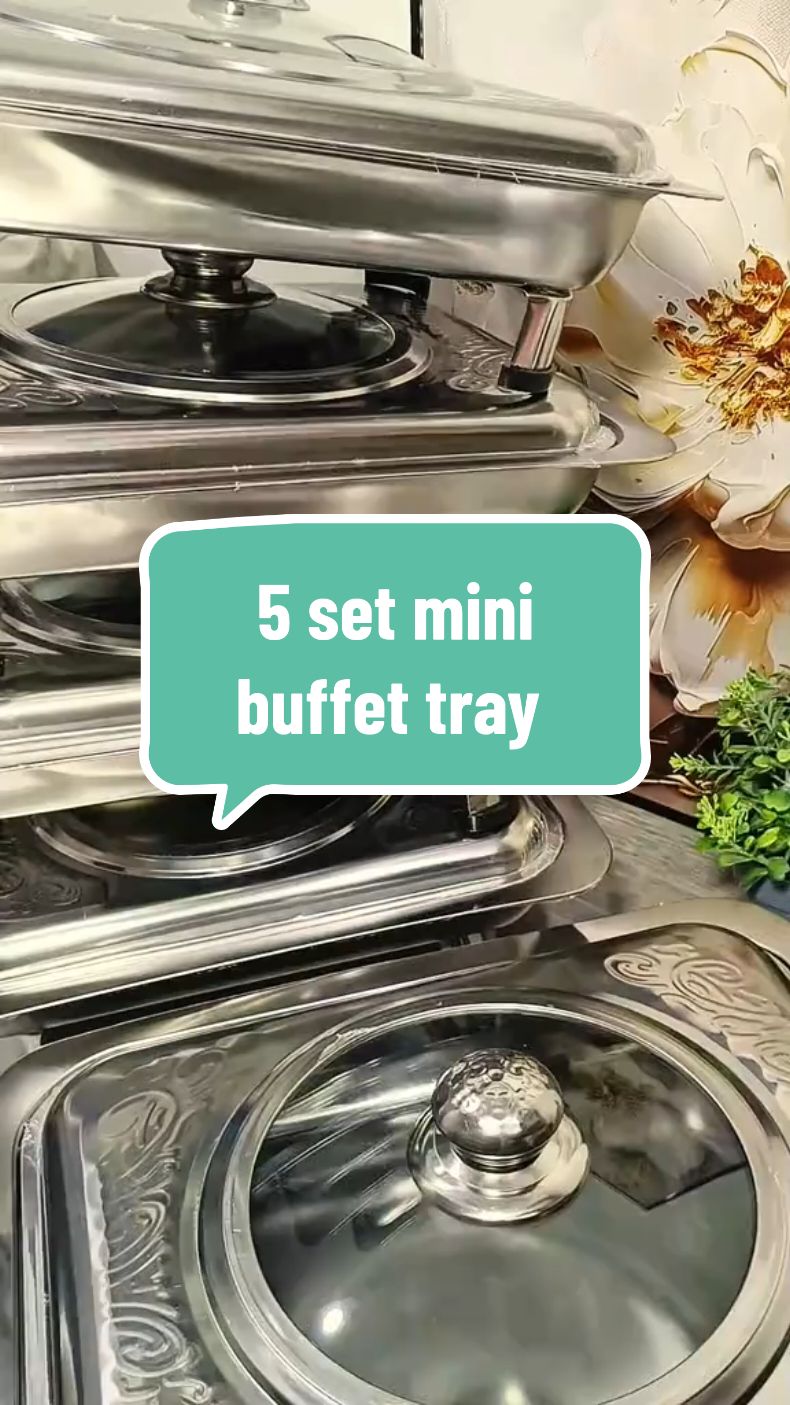 5 set mini buffet tray dengan harga promosi RM33 sahaja seriously memang berbaloi sangatt! #5setbuffettrayset #buffettray #setbuffettray 