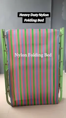 Nylon Folding Bed with Side Spring #foldingbed #portablebed #fyp #foryoupage #tiktokfind 