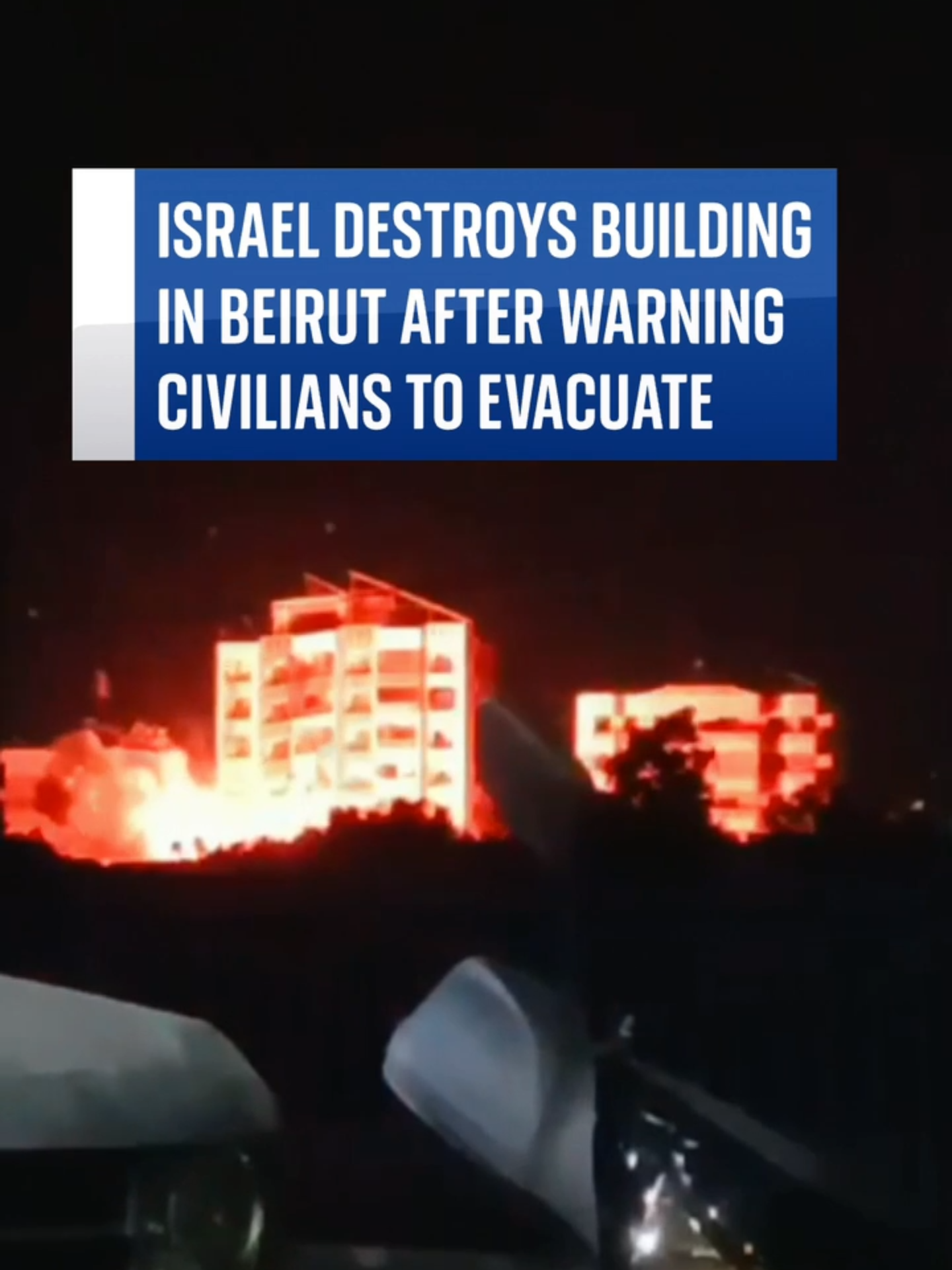 Israeli forces destroyed a building in Beirut in what they say was 'a series of targeted, intelligence-based strikes' against Hezbollah's financial sites. The strikes came after the IDF warned civilians to stay away from the area. #SkyNews #Israel #Beirut #Hezbollah