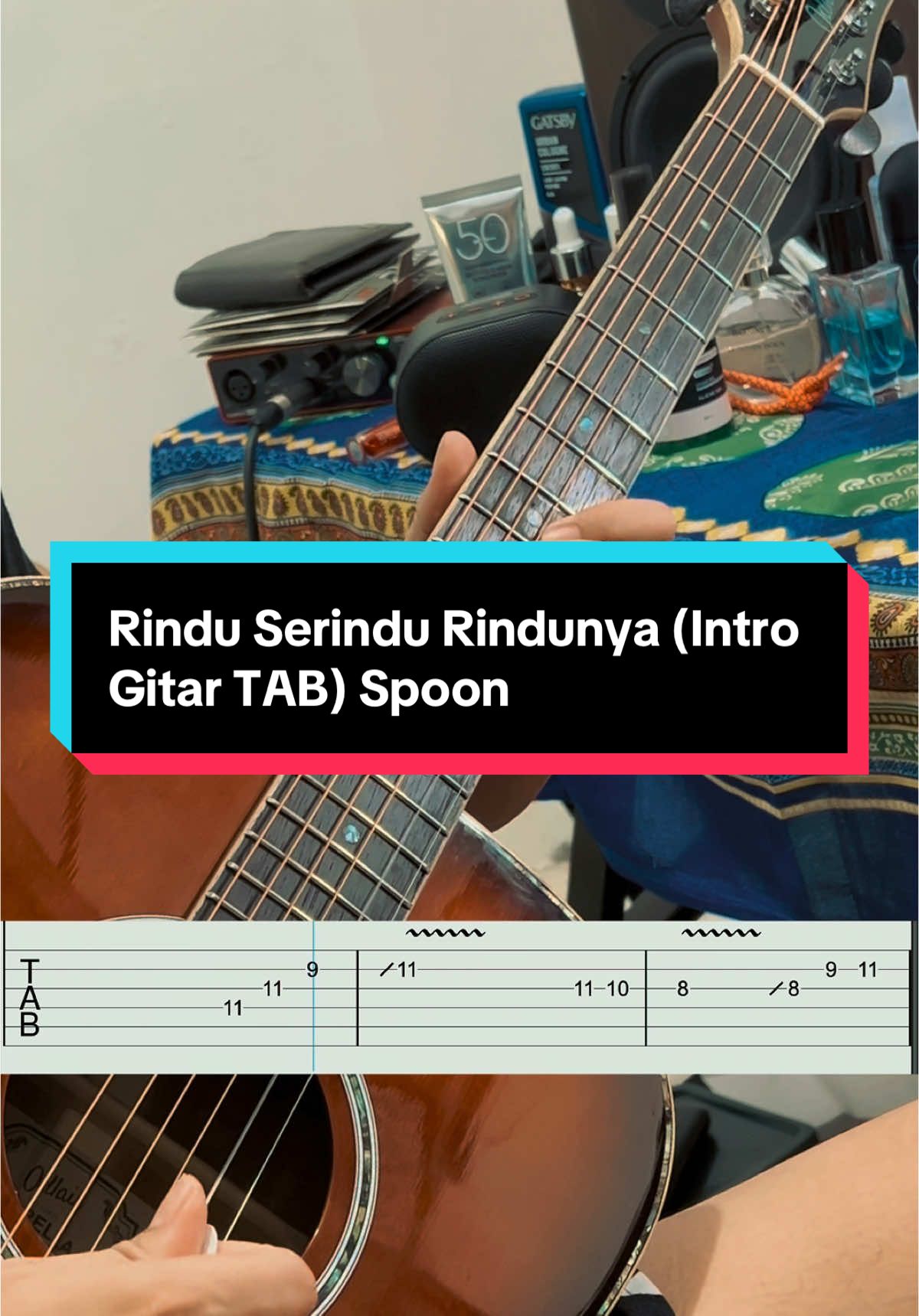 Rindu Serindu Rindunya (Intro Gitar TAB) Spoon #spoon #rinduserindurindunya