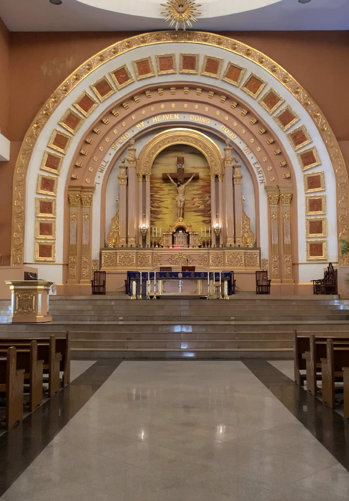 Altar of Shrine of St. Thérèse of the Child Jesus (Catholic Church) 📍Newport Boulevard, Pasay City, Metro Manila, Philippines 🇵🇭  #catholic #catholicchurch #romancatholic #romancatholicchurch #catholictiktok #catholicism #catholicfaith #church #shrine #cathedral #saint #saintthereseoflisieux #pasay #pasaycity #manila #metromanila #philippines #pilipinas #filipinas #simbahan #katoliko #katolikongpinoy #iglesia #iglesiacatolica #iglesias #iglesiacatólica #igreja #igrejacatolica #igrejas #igrejacatólica #stainedglass #stainedglasswindows #vidrieria #vidrieras #faith #devotion #filipinocatholic  #saints #santo #santos #altar #retablo #churches 