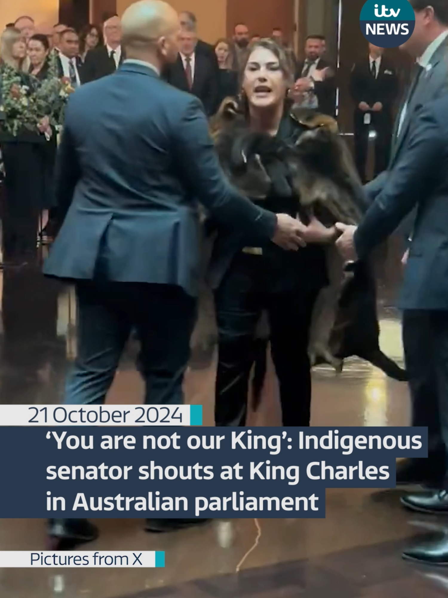 ‘You are not our King’: Indigenous senator shouts at King Charles  in Australian parliament #itvnews