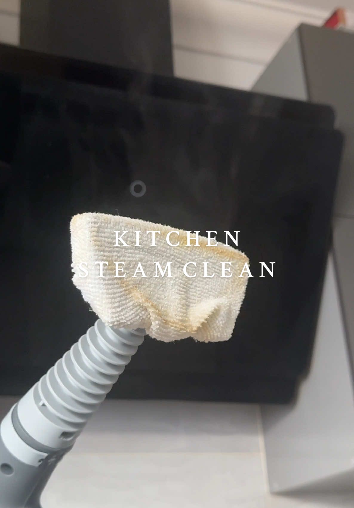 Kitchen Steam Clean to remove dirt, germs & bacteria! The steam cleaner can be used in multiple areas around the house & it makes cleaning so easy! 🙌🏻 #steamclean #CleanTok #satisfyingcleaning #cleaninghacks  #tiktokmademebuyit #kitchencleaning #cleaningtips #deepclean 