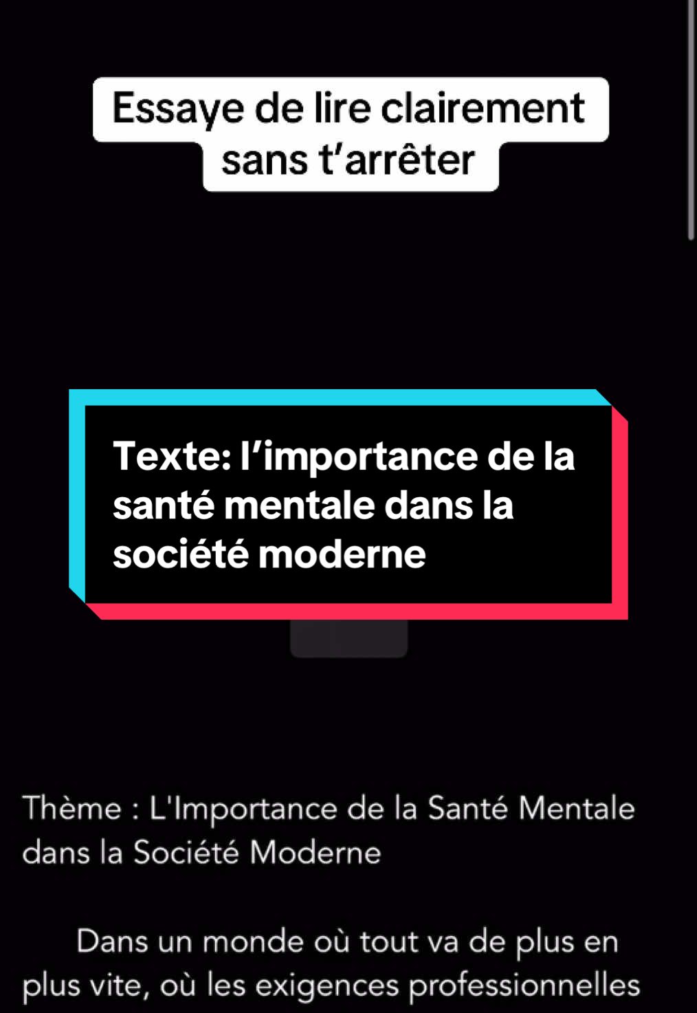 Ameliore ton éloquence en essayant de lire clairement ce texte sans t’arrêter #ep3 #teleprompter #apprendresurtiktok #apprendreàbiensexprimer #eloquence #lirerapidement #eloquencetexte #elocutionbiensexprimer #exerciceeloquence #lecture #culturegenerale 