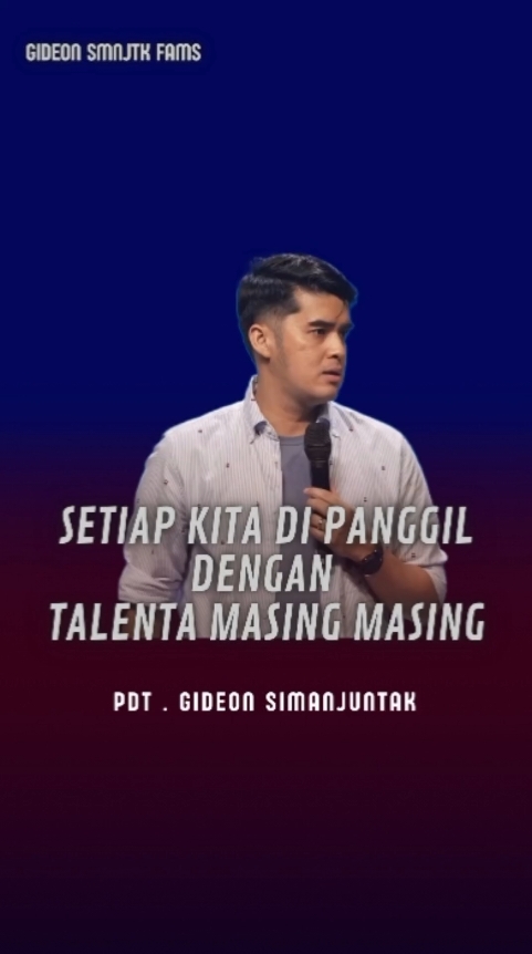 setiap kita di panggil dengan talenta masing masing ・ ・ 🎙️ : Pdt . @gideonsmnjtk 🎬 : GSJS Youth #gideonsimanjuntak