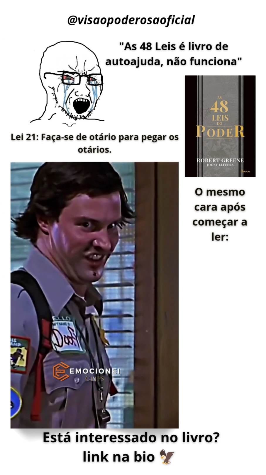 Lei 21 das 48 Leis do Poder ♟️  . . . #desenvolvimentopessoal #as48leisdopoder #lei21 #maquiavelico #poderemanipulação #filmes 