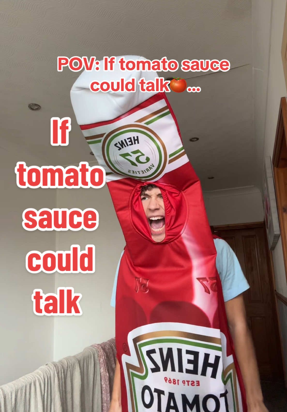 If tomato sauce could talk… #tomatosauce #talk #talkingfood #funny #tomato #ketchup 