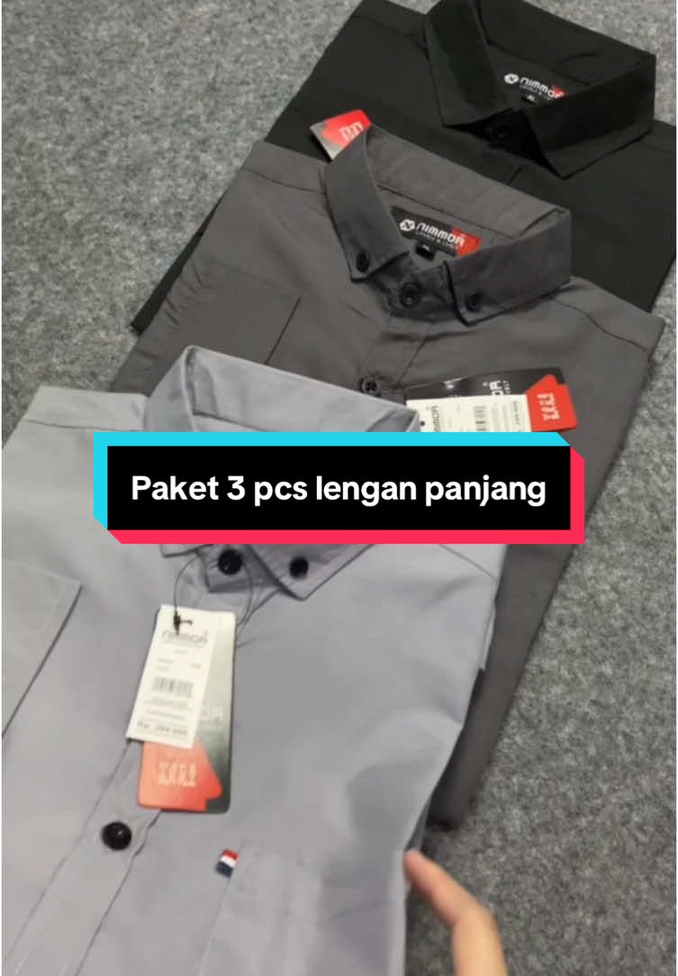 Kemeja ini, sekali cekout dapat 3pcs Kemeja Lengan Panjang hanya 95ribuan aja wow !!! #kemejapria #kemejapolos #kemejahitam #kemejaputih #fypシ゚viral #tiktokshop 