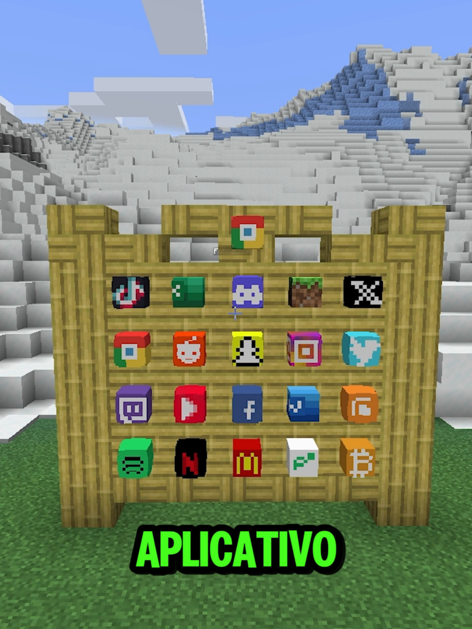 Cara a cara com Aplicativos no Minecraft 2 #mine #Minecraft @felipedual