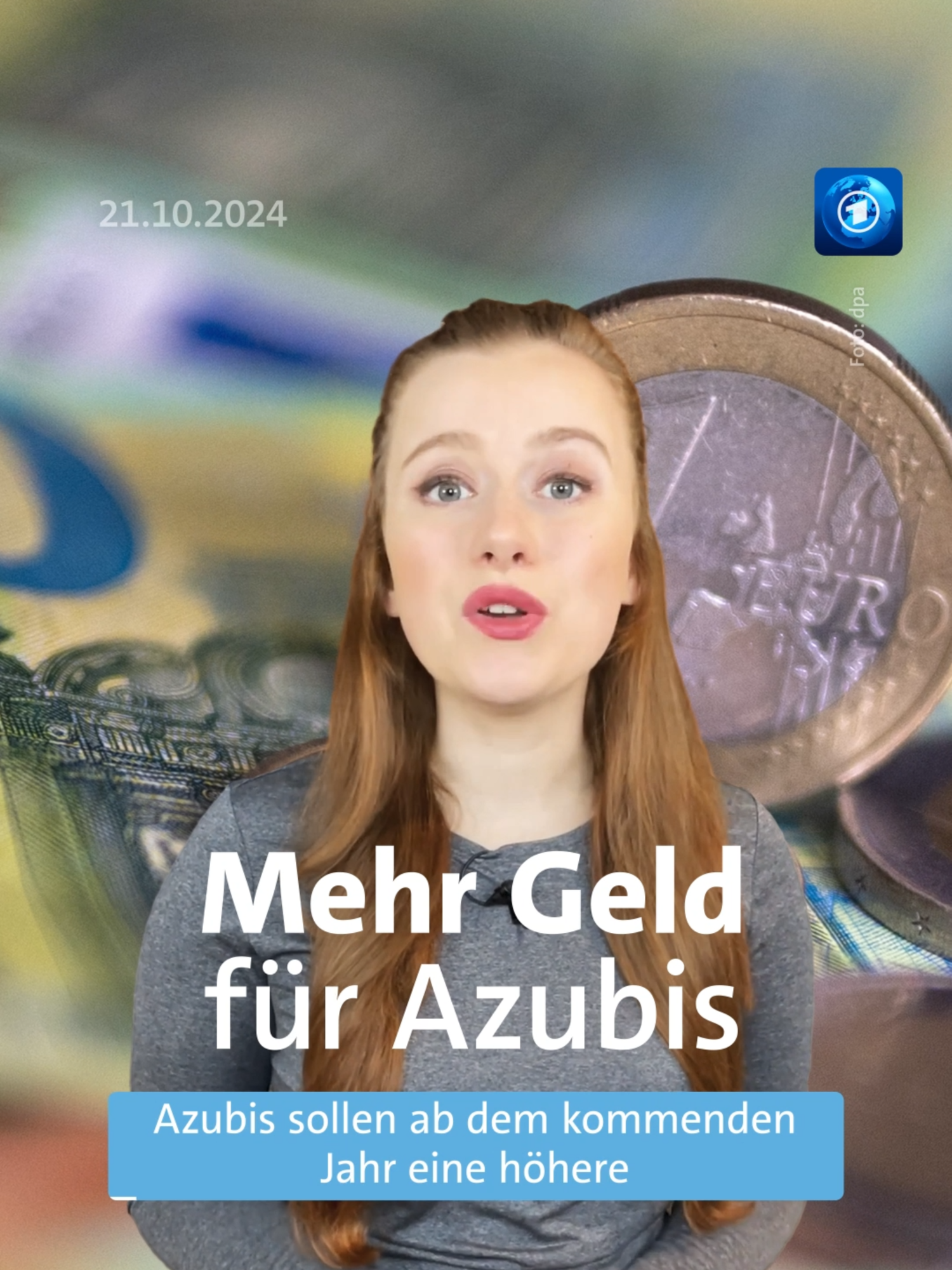 Die Mindestvergütung für Azubis steigt im 2. Lehrjahr auf 805 Euro, dann auf 921 Euro im 3. Lehrjahr und 955 Euro im 4. Lehrjahr. #ausbildung #tagesschau #nachrichten