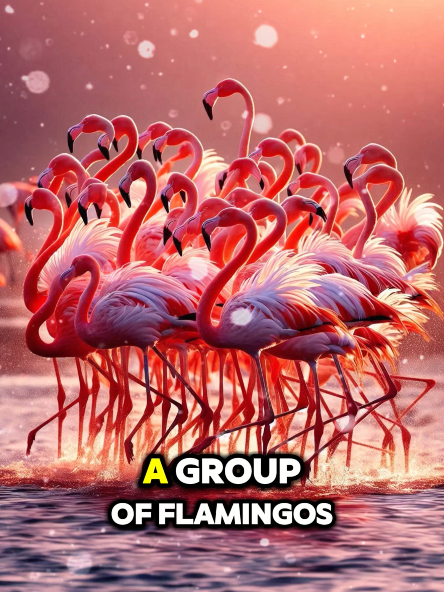 A group of flamingos is called a flamboyance #flamingo #Dolphins #frogs #Butterflies #Hummingbirds #funfact #funfacts #fact #facts