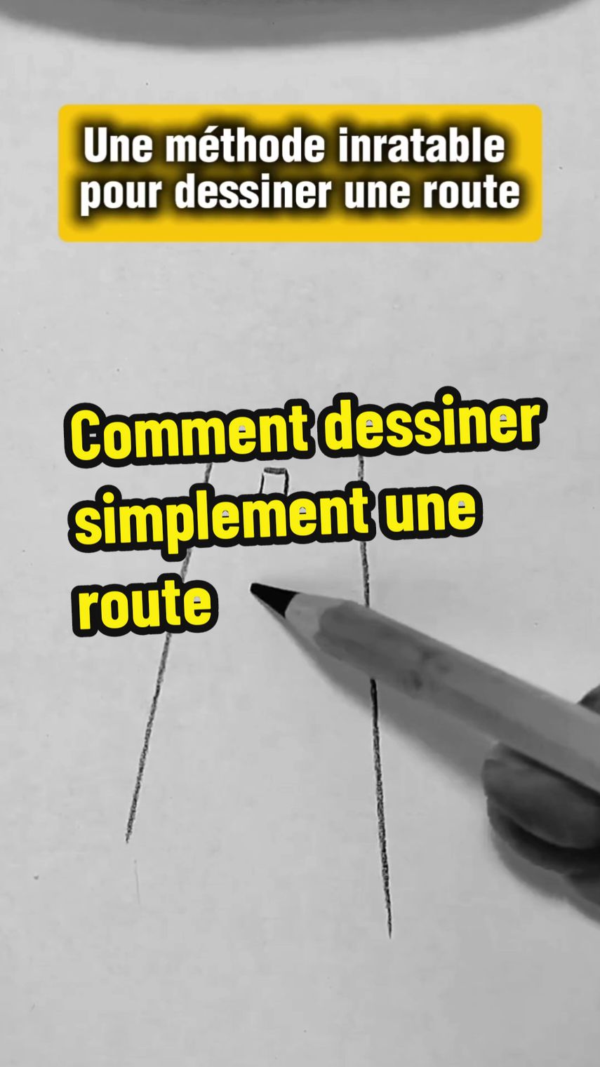 Voici une méthode simple de dessin au crayon pour réaliser une route bordée d'arbres. #dessin #tutoriel #apprendreadessiner #crayon #commentdessiner #art 