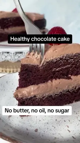 Healthy chocolate cake recipe! #healthychocolatecake 