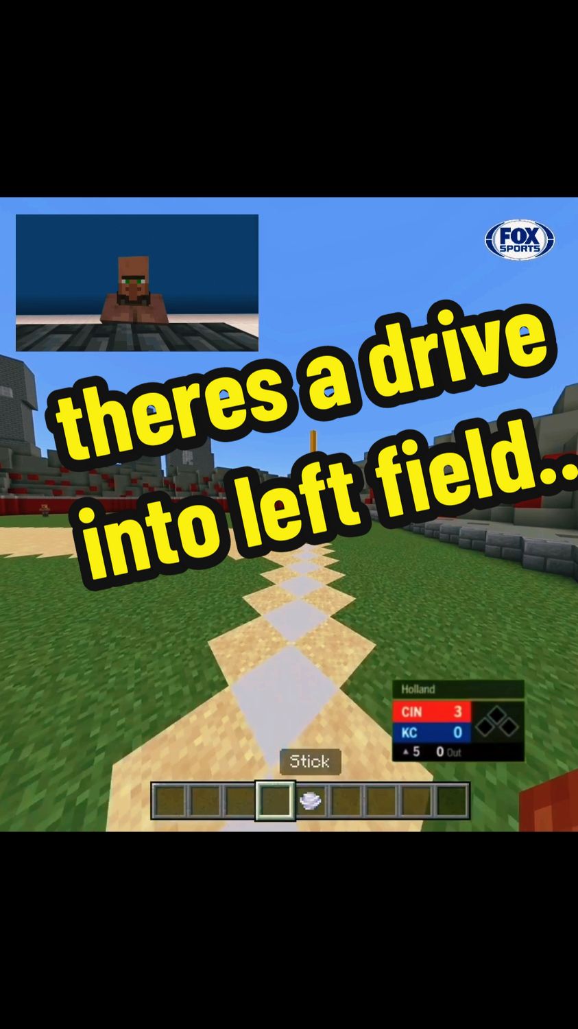 Nick Castellanos home run in Minecraft 😭 #Minecraft #MLB #minecraftmlb #nfl ole moo pig state villager tech